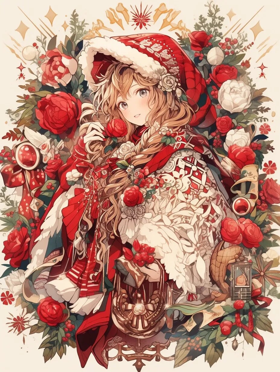 クリスマスの女性