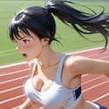 全力で走る巨乳、そして優勝 5枚目