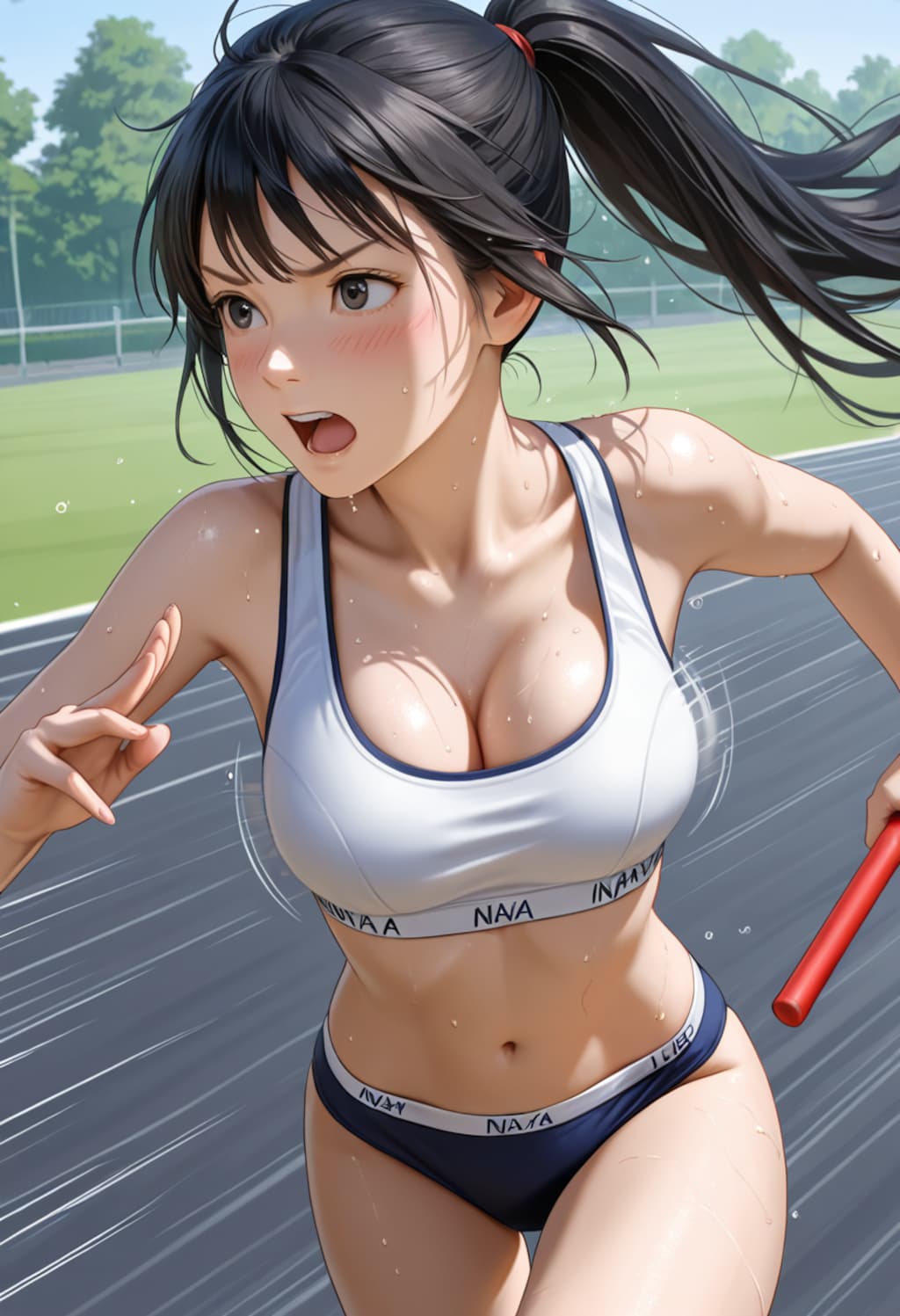 全力で走る巨乳、そして優勝