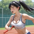 全力で走る巨乳、そして優勝 2枚目