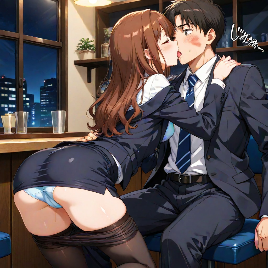 [9枚]【R15】「先輩？酔っ払いすぎですよ！？」 「好きなのぉ。キスしてぇ～♥」 「・・・いいんですか？持ち帰っちゃいますよ？」 「お・ね・が・い♥」（はぅ～お持ち帰りぃ～９の１）