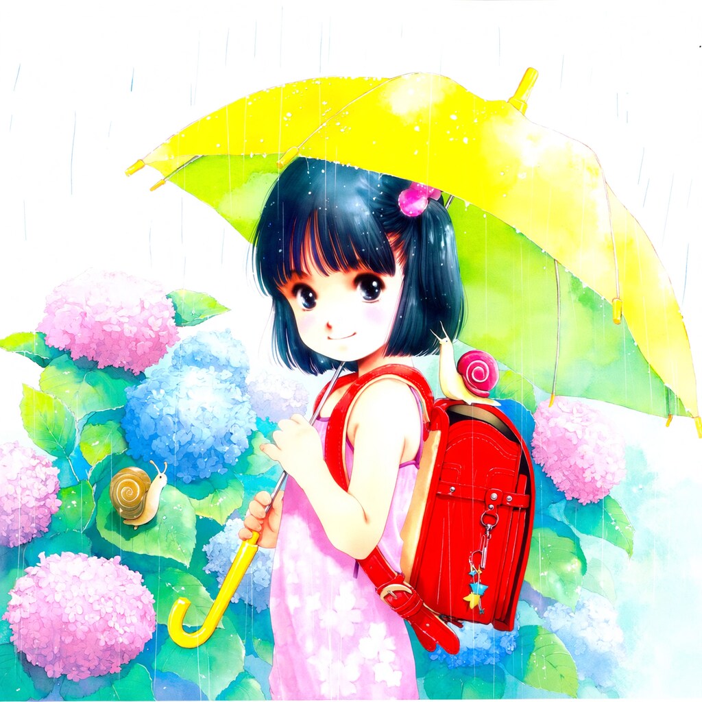 カタツムリさんと紫陽花