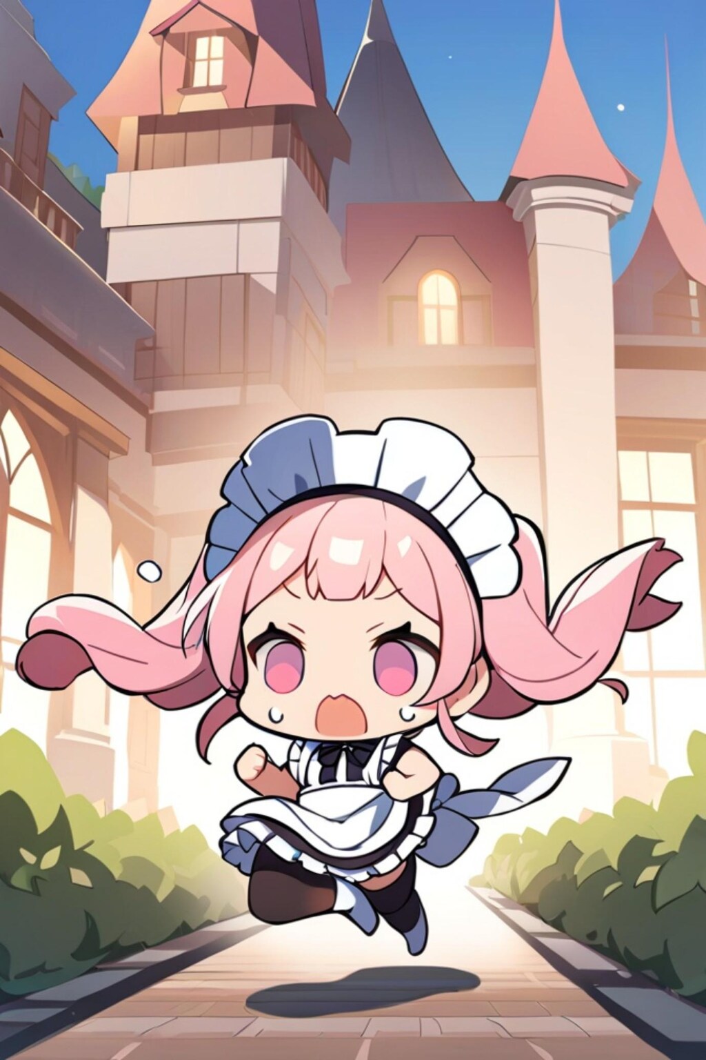 メイドのピンク髪ちゃん