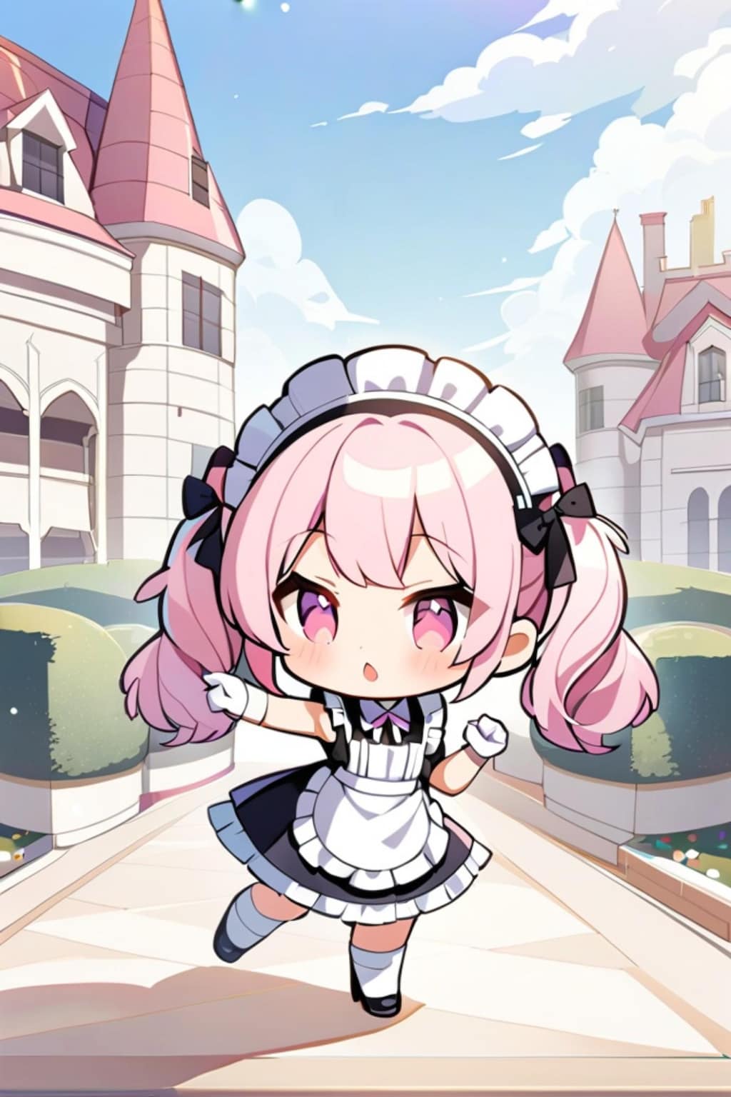 メイドのピンク髪ちゃん