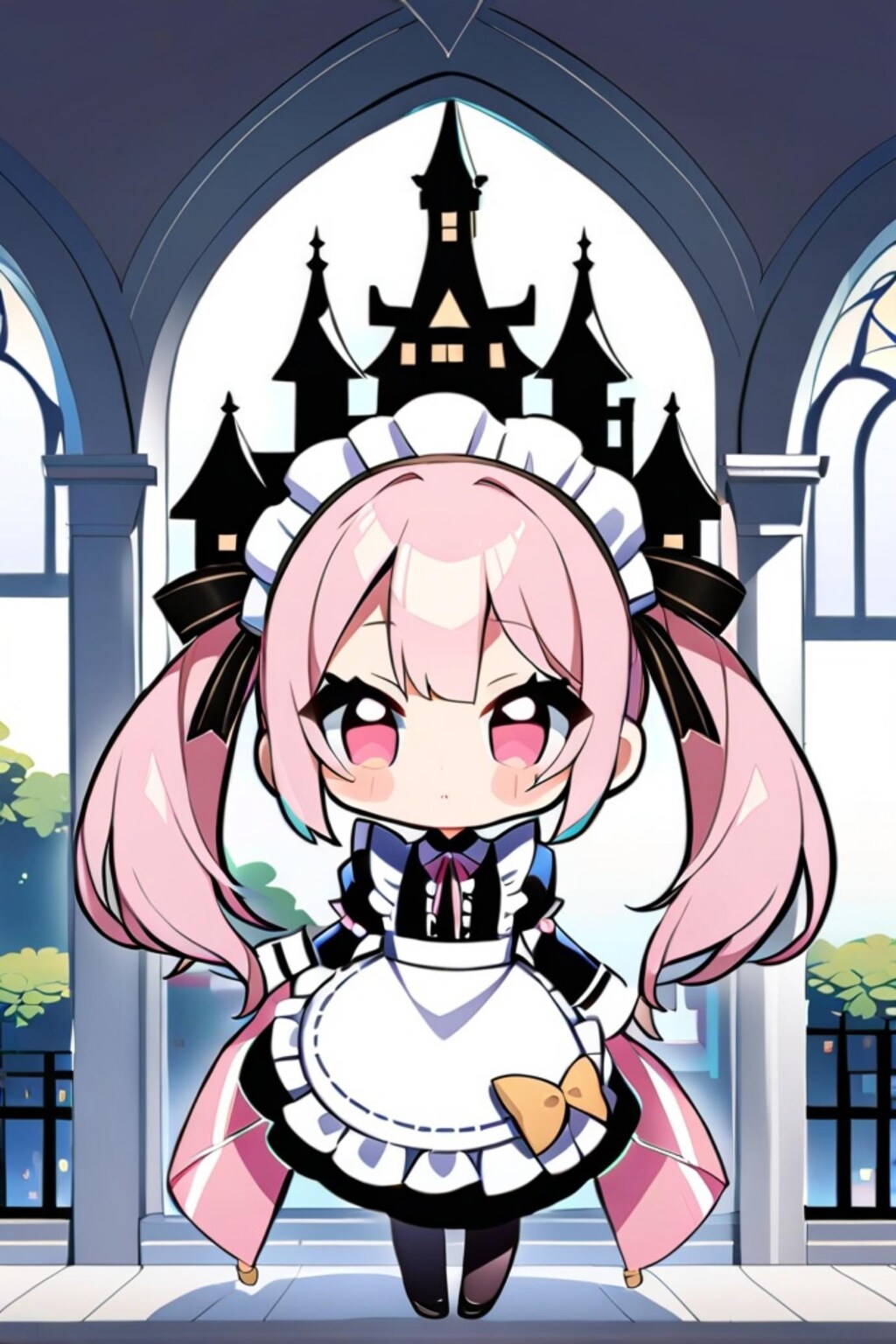 メイドのピンク髪ちゃん