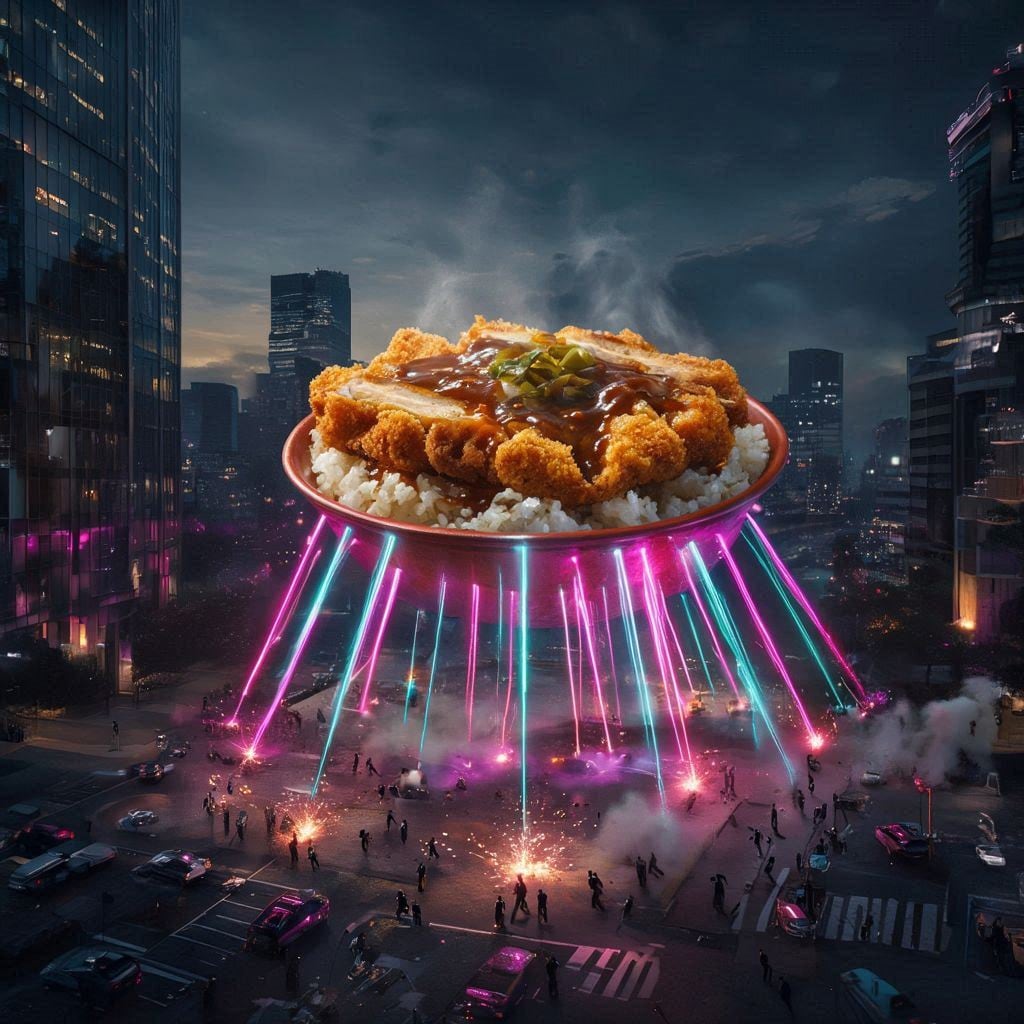 世界を破壊するカツ丼 | の人気AIイラスト・グラビア