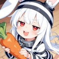 みみちゃんに食べさせてあげるんですっ！！【ジト目のうさぎちゃん】 2枚目