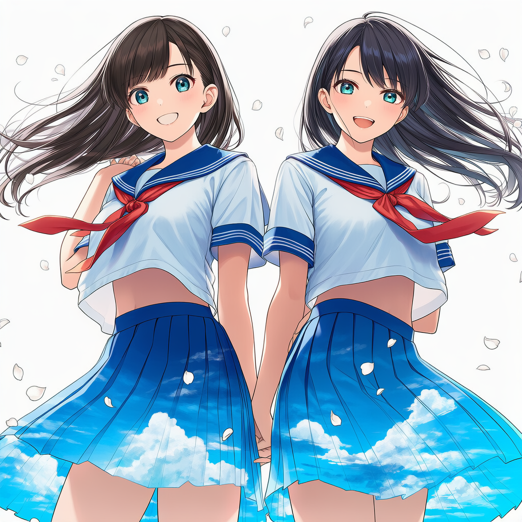 双子 | の人気AIイラスト・グラビア