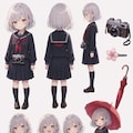 頭を撫でられる女の子 4枚目