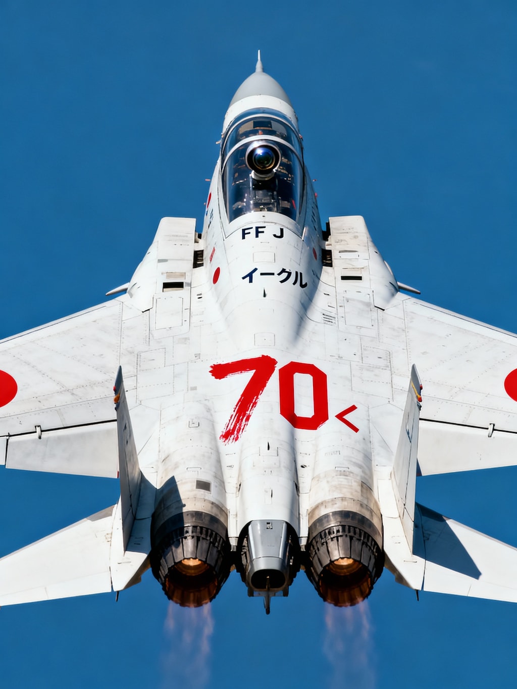 航空自衛隊「創設７０周年記念」塗装をした『F-15Jイーグル』