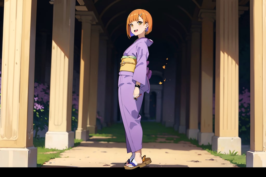 双葉 wearing a kimono