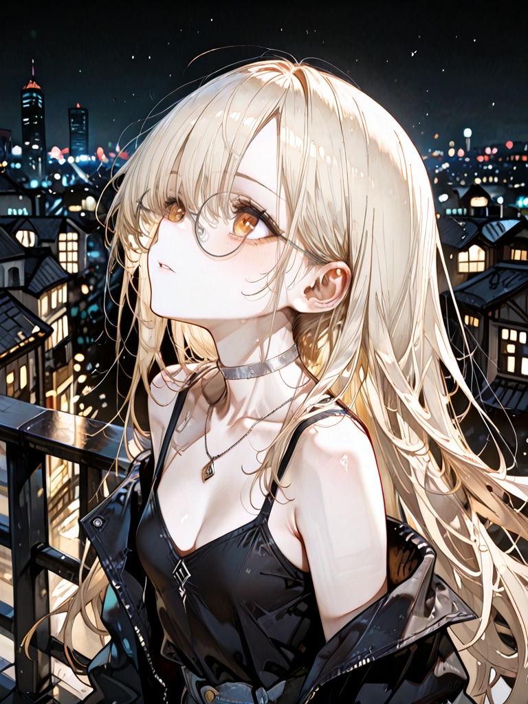 さくなさん、夜空を見上げる | の人気AIイラスト・グラビア