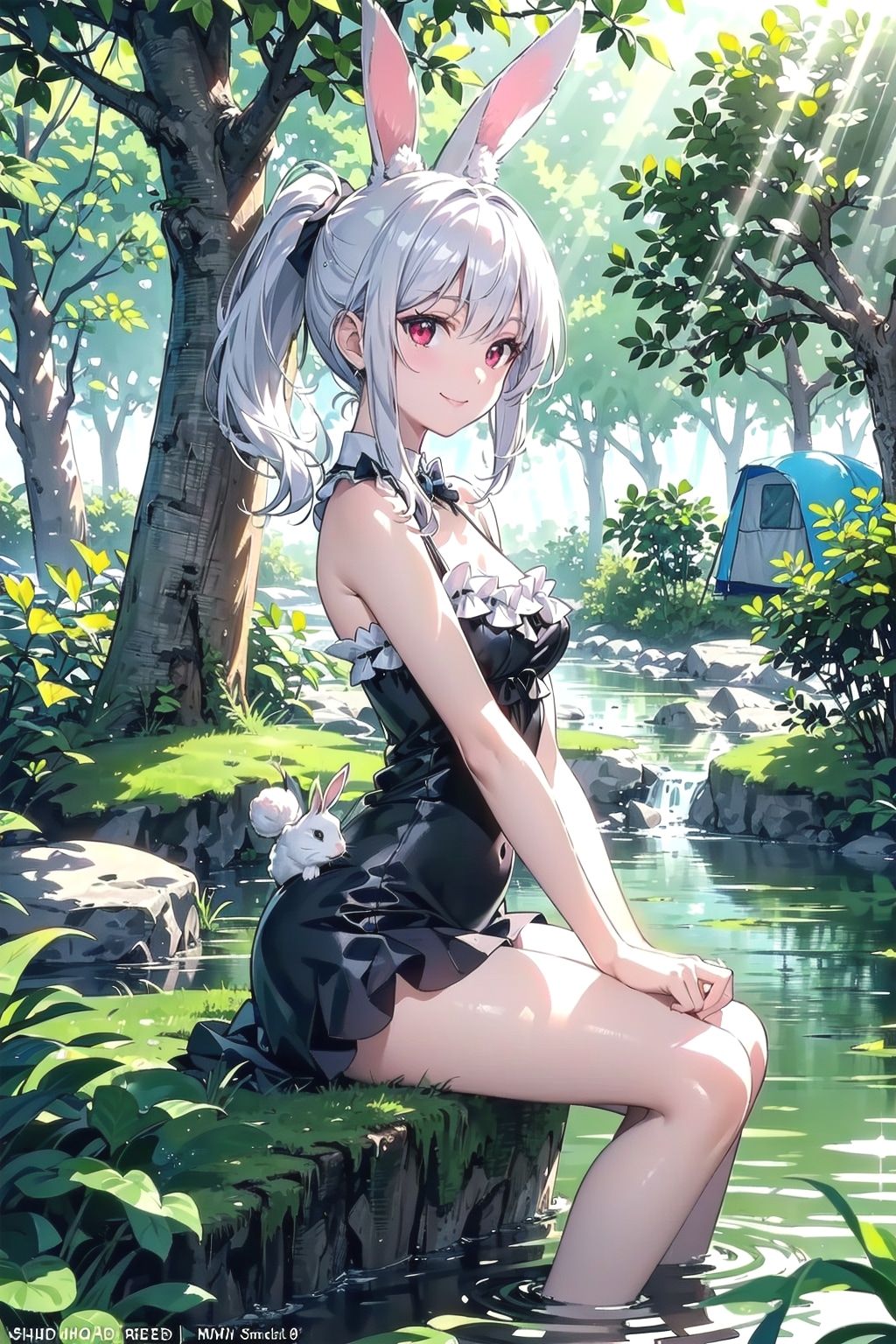 森の中は涼しいのです🐰🎶