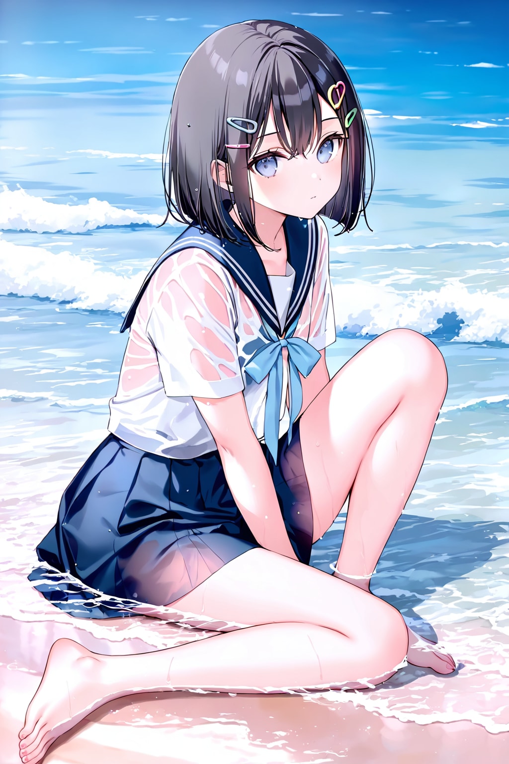 セーラー服と砂浜(LILAC)(5)