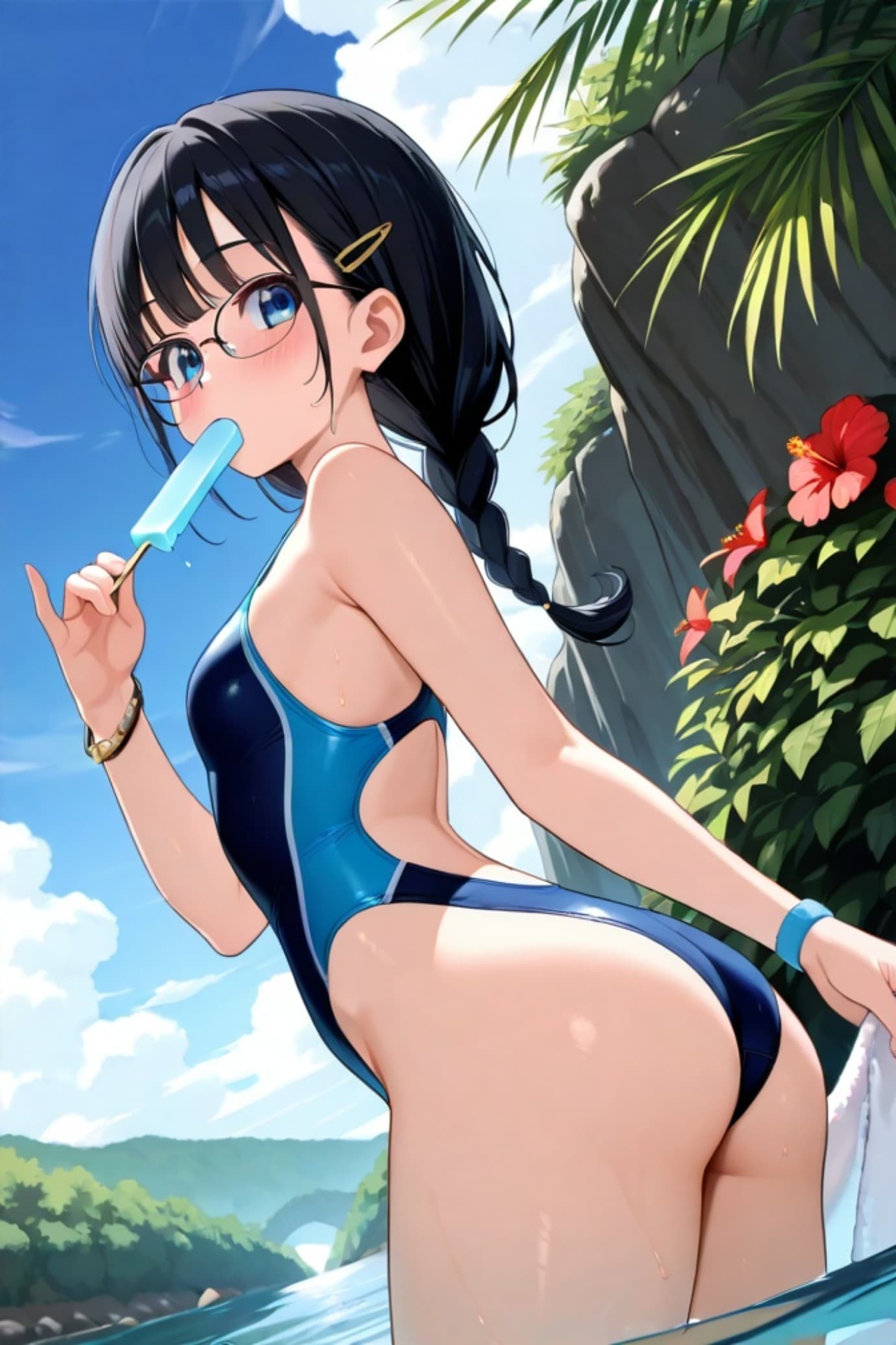 三つ編み眼鏡ちゃん