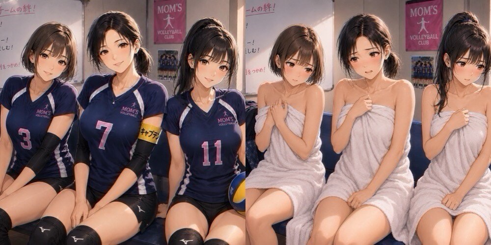 バレー部脱がし♡
