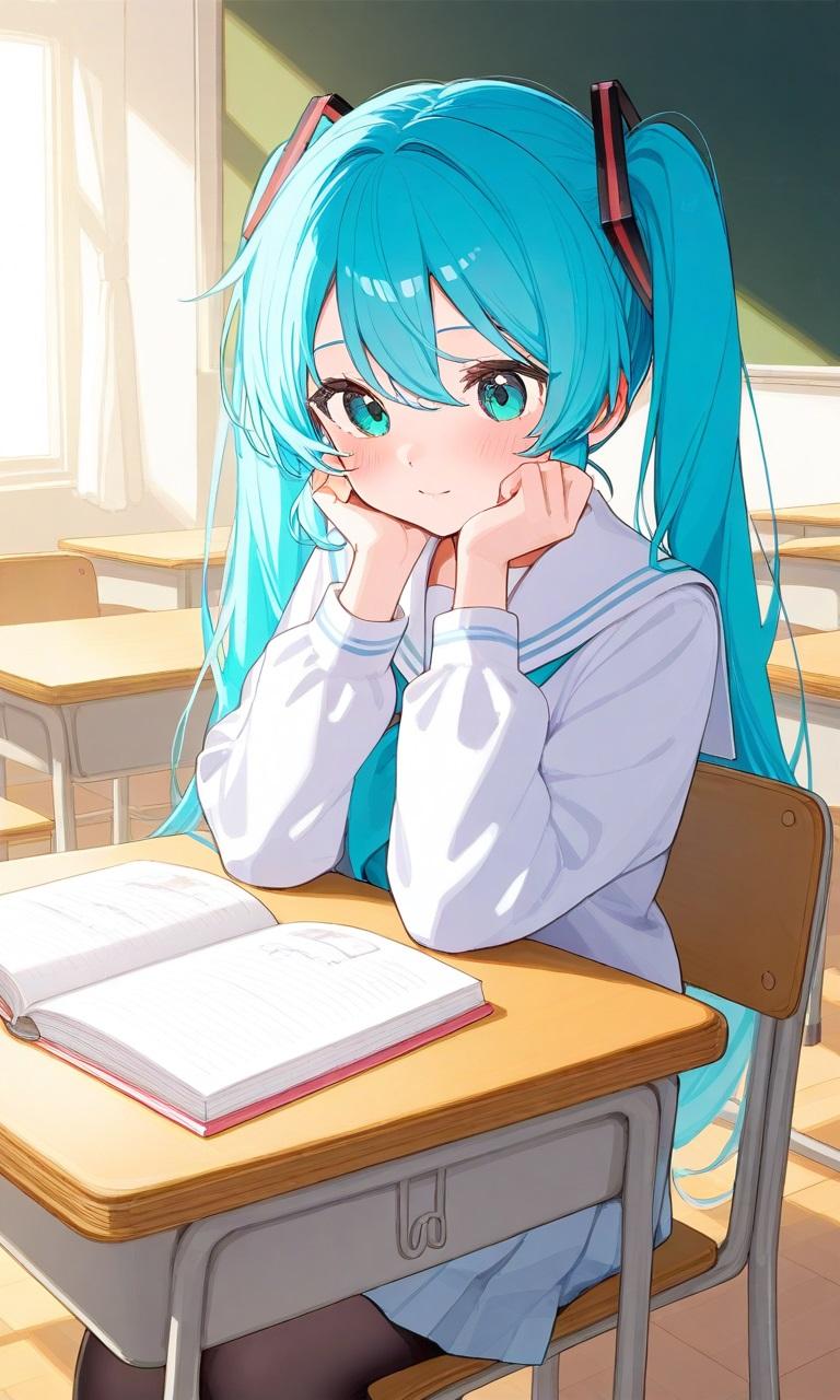 初音ミクさん授業中