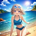 水着姿の女の子 4枚目