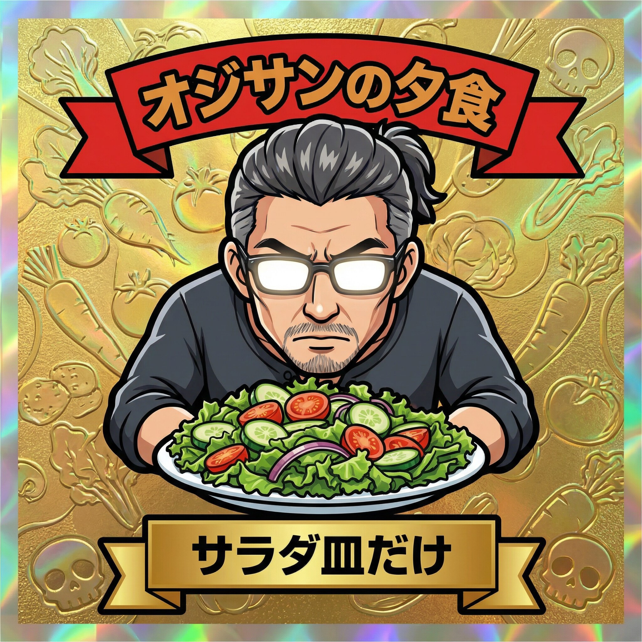 エンボス加工のオジサンシール | の人気AIイラスト・グラビア