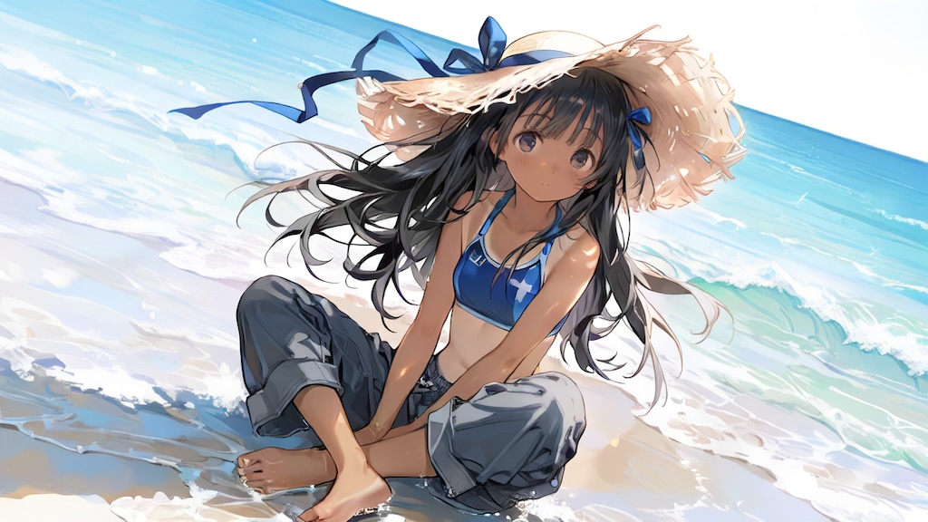 波打ち際にて