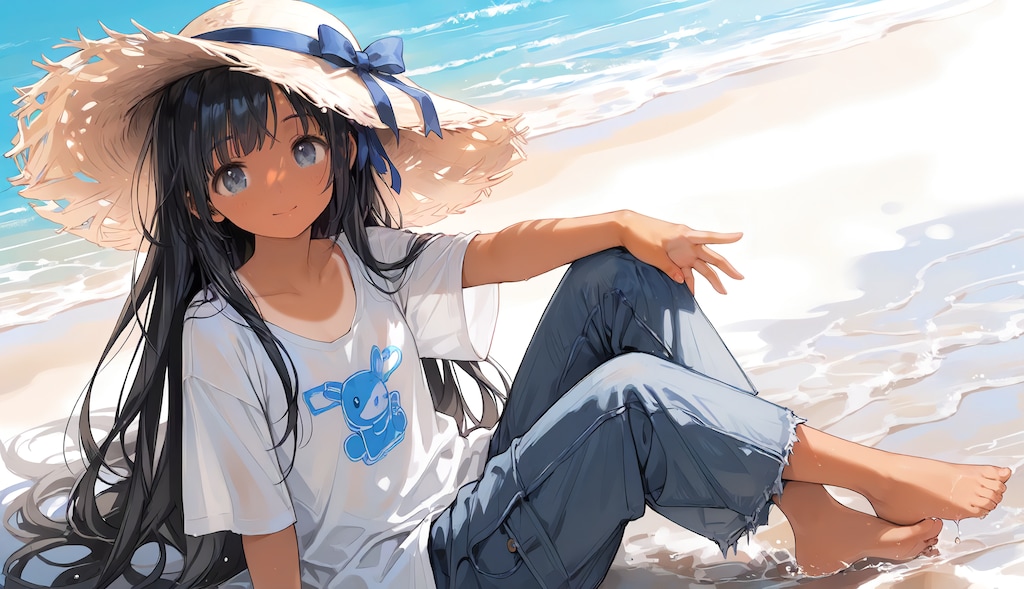 波打ち際にて