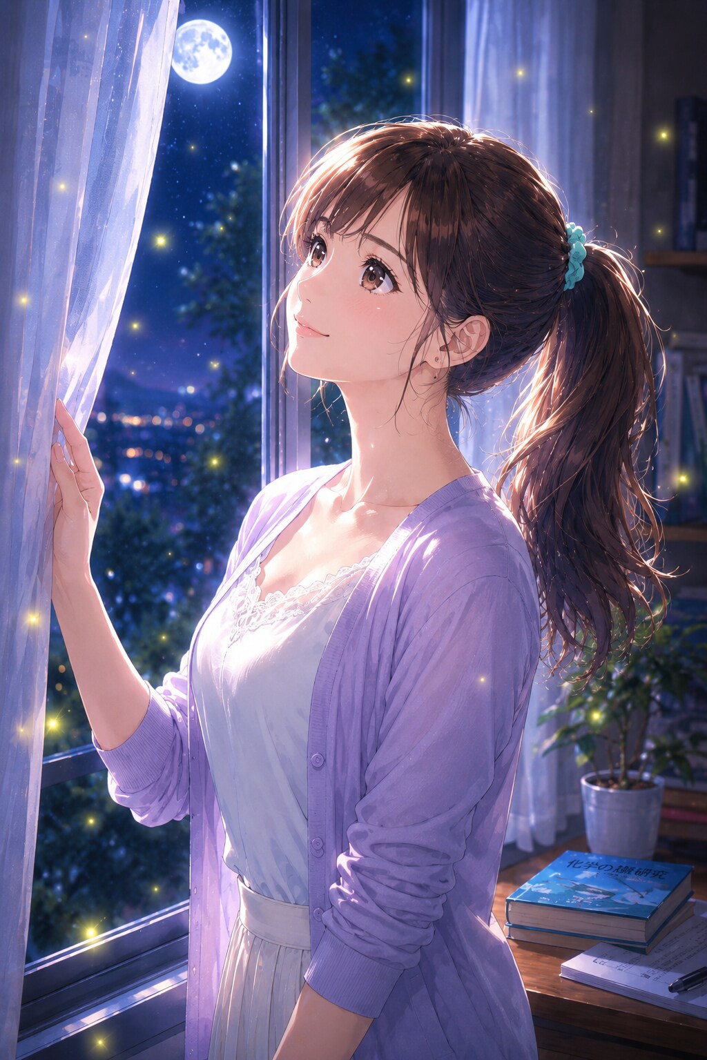 月と蛍と