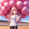 風船バトンリレーの第一走者の人は風船取りに来てね♡ 10枚目