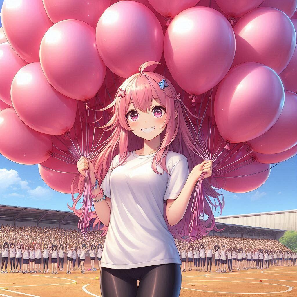 風船バトンリレーの第一走者の人は風船取りに来てね♡