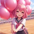 風船バトンリレーの第一走者の人は風船取りに来てね♡ 11枚目