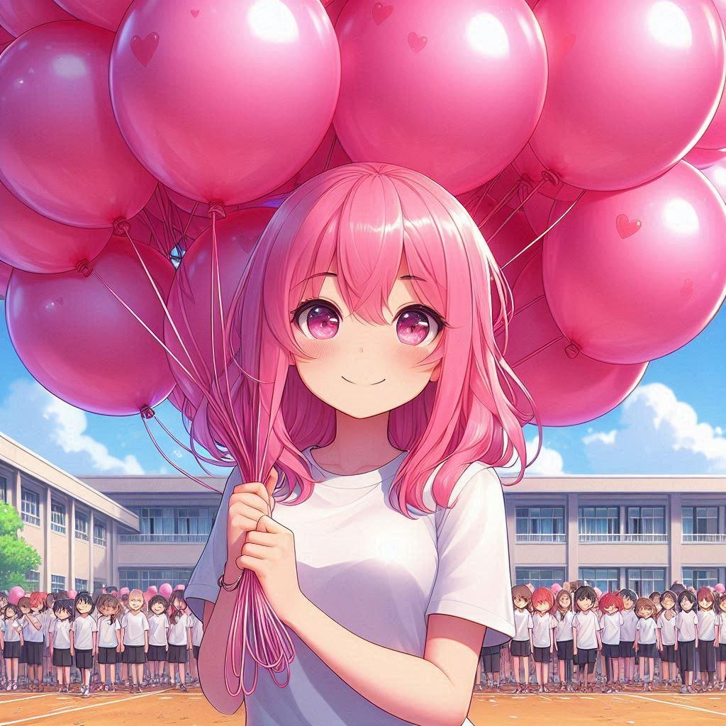 風船バトンリレーの第一走者の人は風船取りに来てね♡