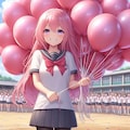 風船バトンリレーの第一走者の人は風船取りに来てね♡ 12枚目