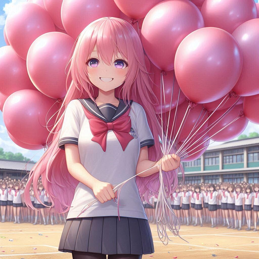 風船バトンリレーの第一走者の人は風船取りに来てね♡