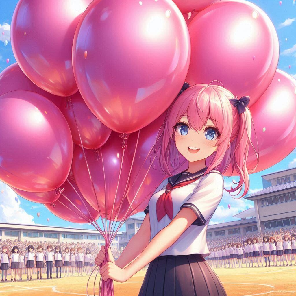 風船バトンリレーの第一走者の人は風船取りに来てね♡