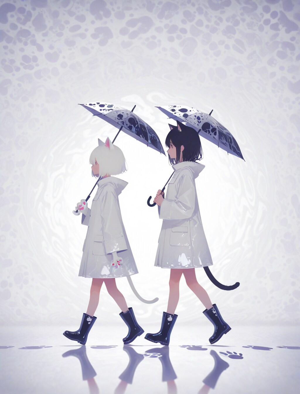 梅雨ですにゃん | の人気AIイラスト・グラビア
