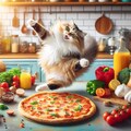 ピザを作る猫 5枚目