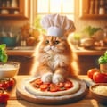 ピザを作る猫 3枚目