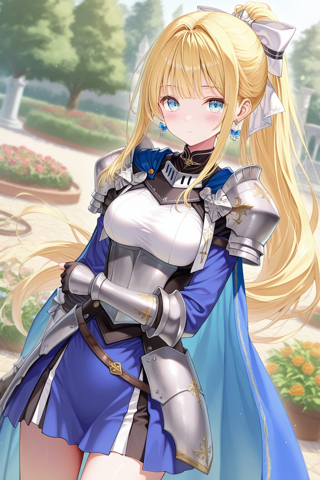 お腹鎧青の騎士