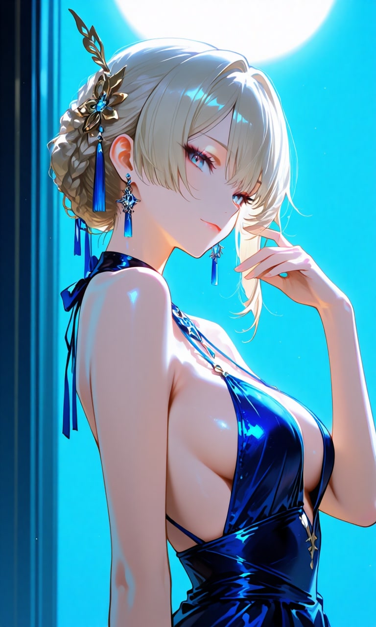 アストリアのドレス姿