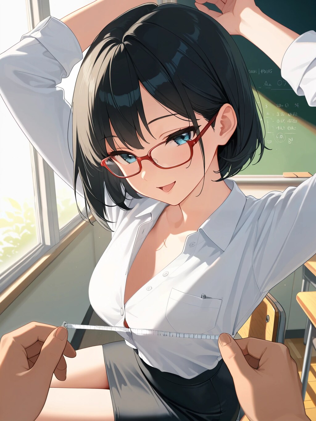 「それでは奥行きを測ってみましょう」