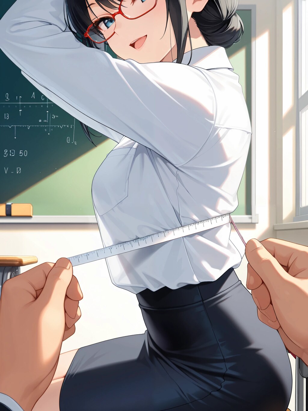 「それでは奥行きを測ってみましょう」