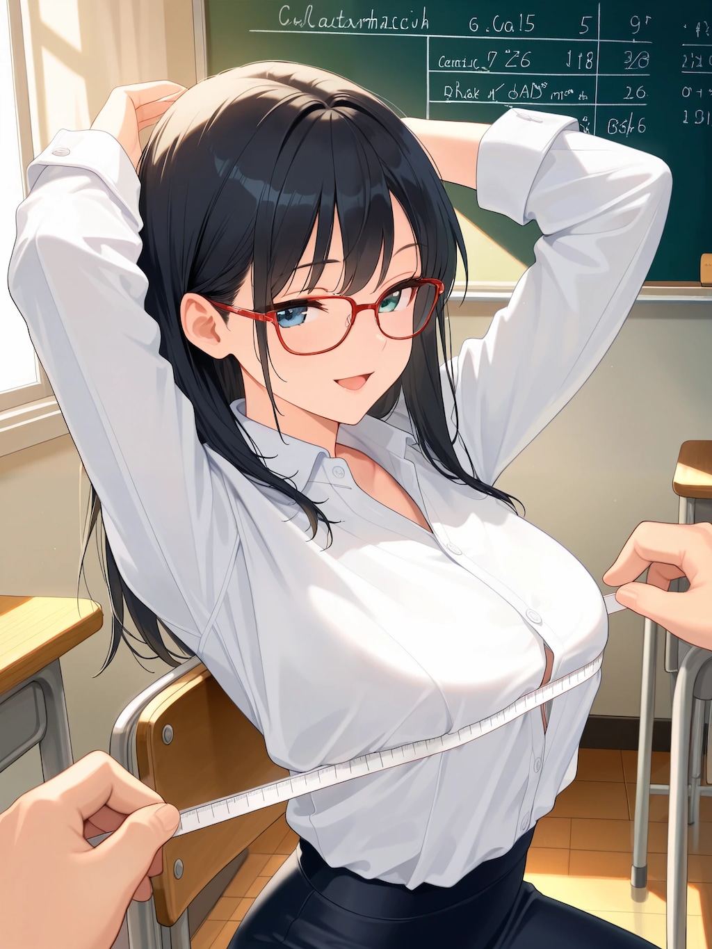 「それでは奥行きを測ってみましょう」