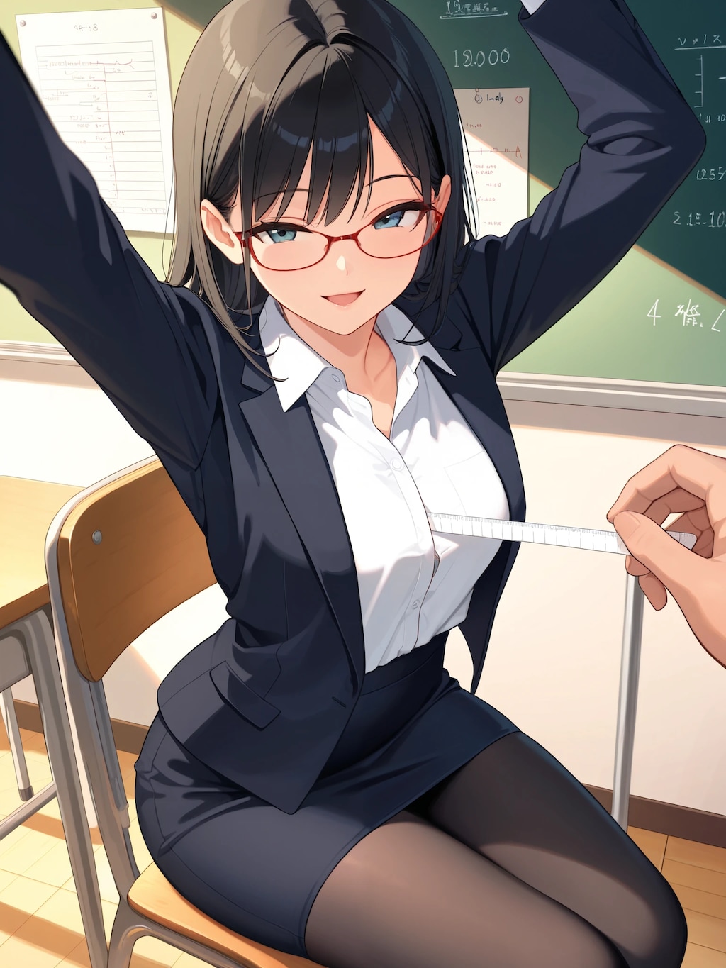 「それでは奥行きを測ってみましょう」
