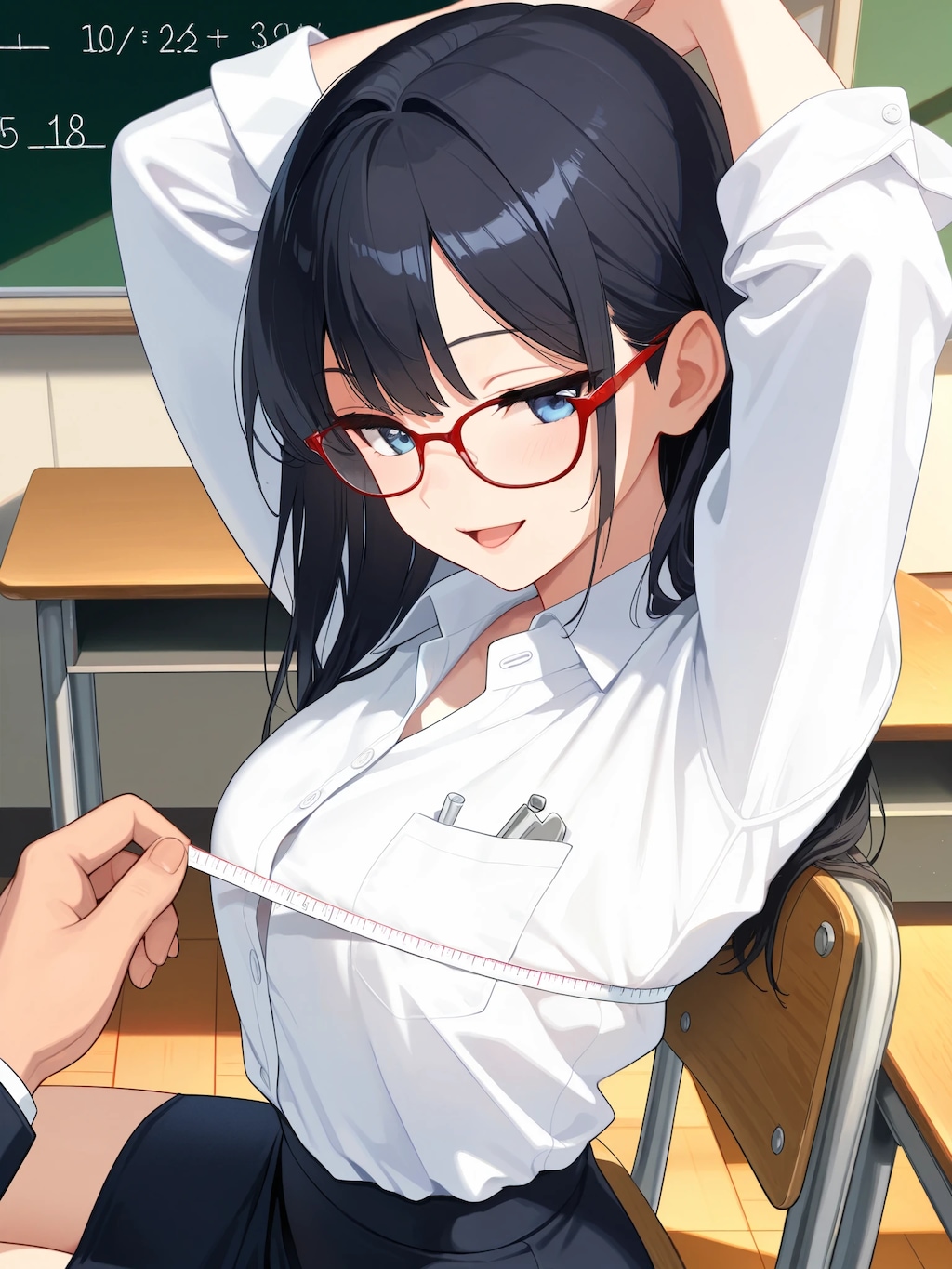 「それでは奥行きを測ってみましょう」