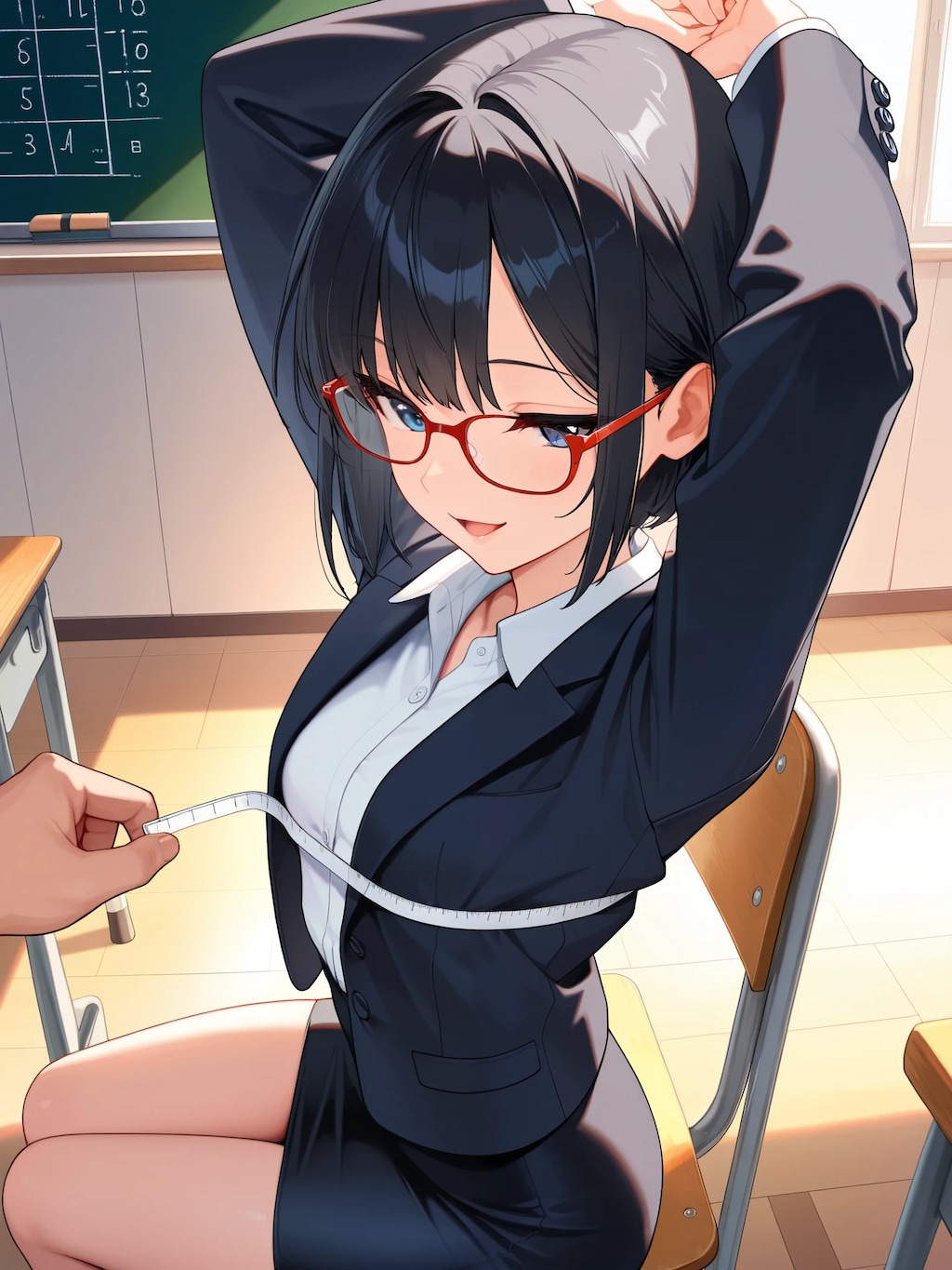 「それでは奥行きを測ってみましょう」