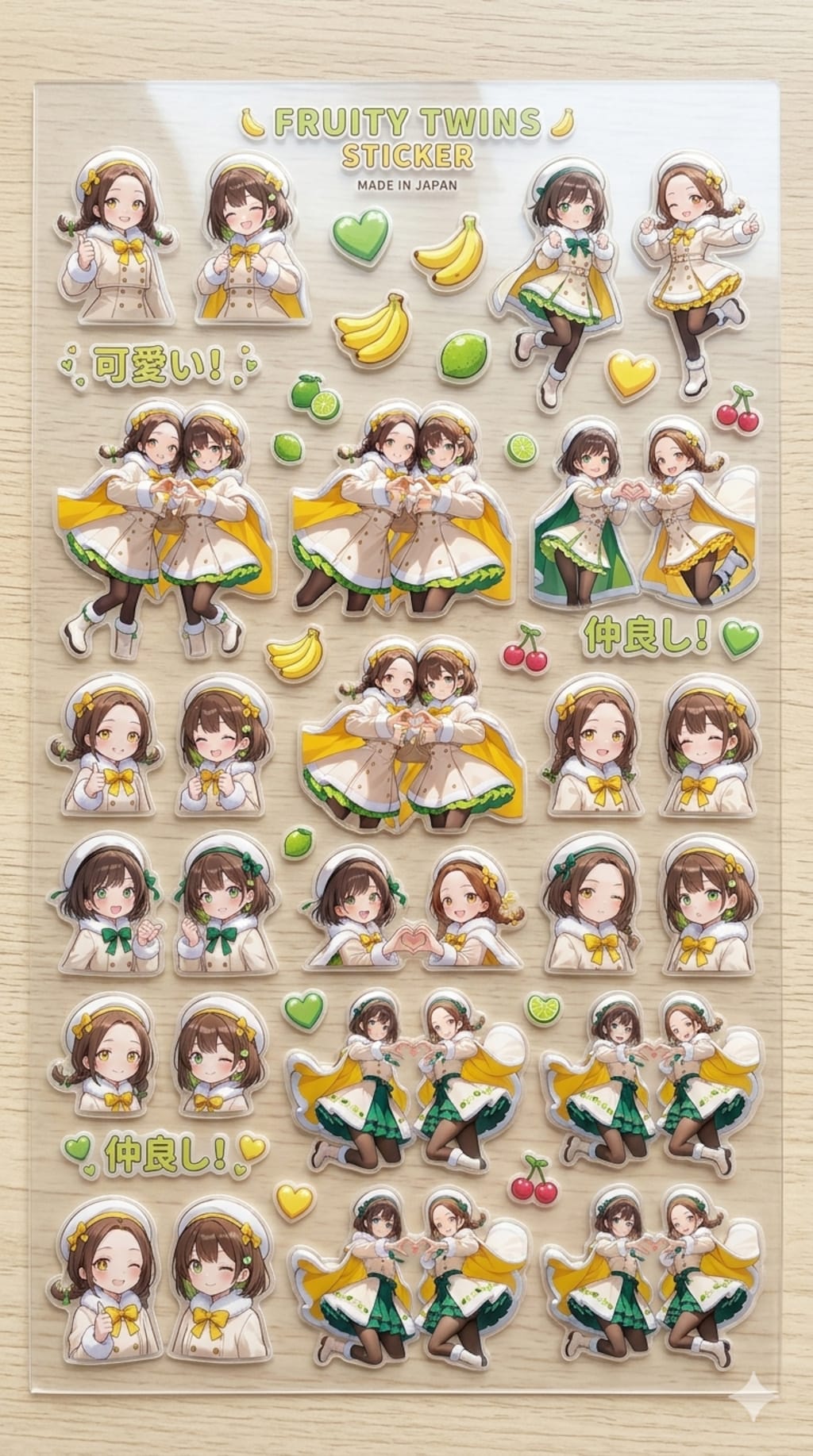 🥝＆🍌娘シール