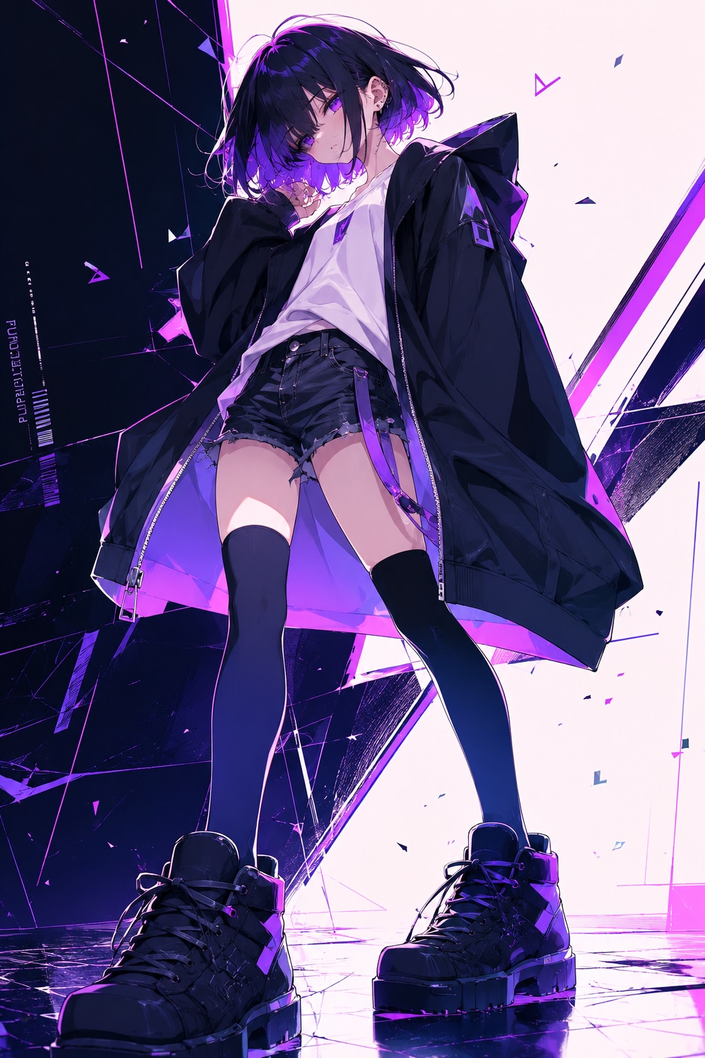 ほいさんのプロンプトの紫月さんとシロネさん