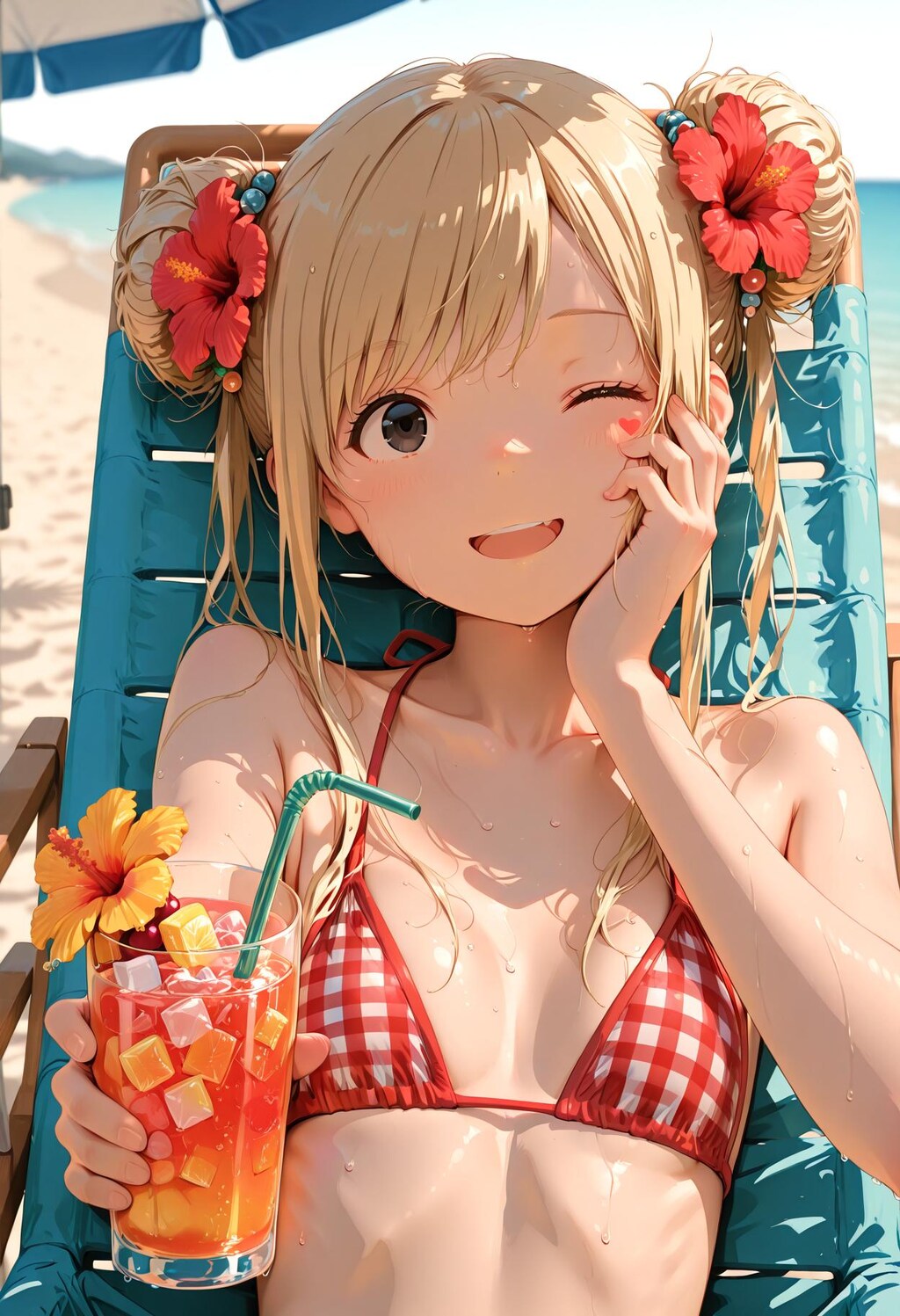 ハイビスカスなフラットお団子さん