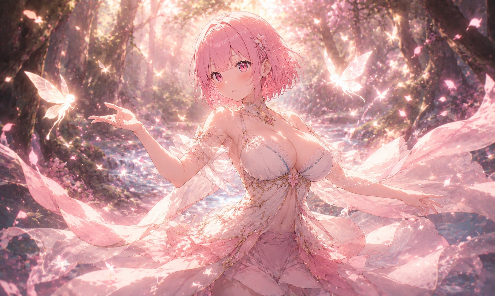 光に愛された、花の精霊
