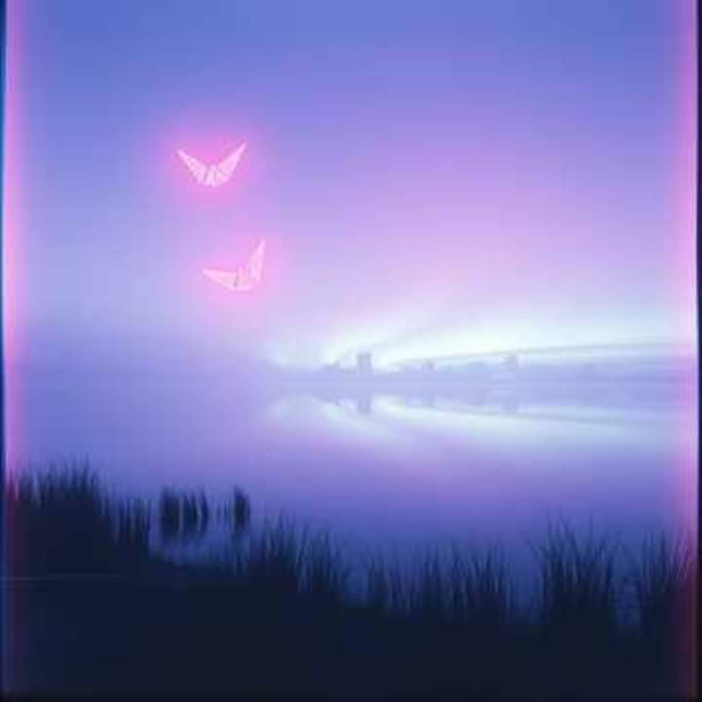 音楽性から生まれた画像、ラストの二枚は音楽の対話中のAIが途中でエラーを起こして画像を吐き出したもの