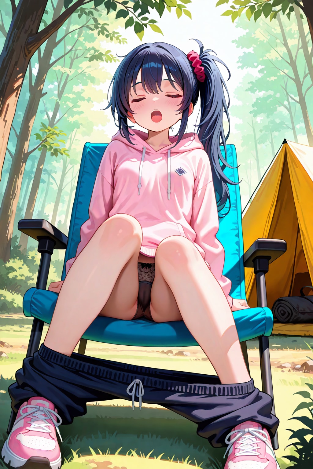 テント設営して一休み